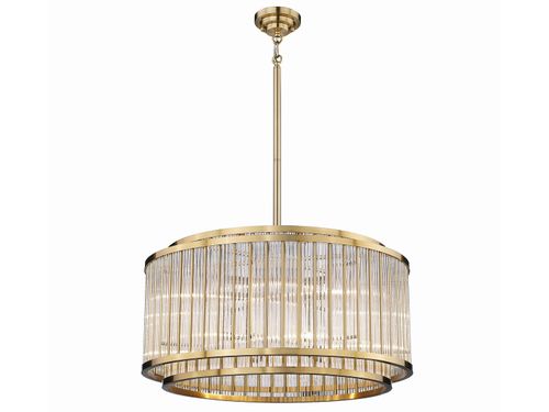 Aged Brass Chandelier from the Waldorf Collection