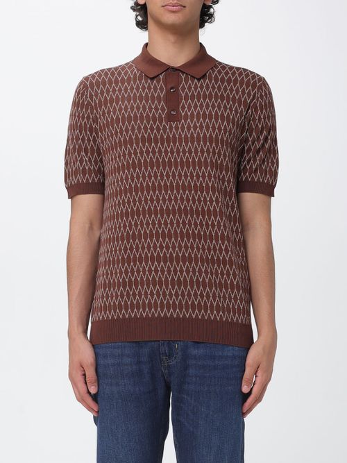 Polo Shirt Men color Brown