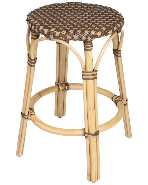 Butler Specialty Company Tobias Rattan Round 24in Counter Stool
