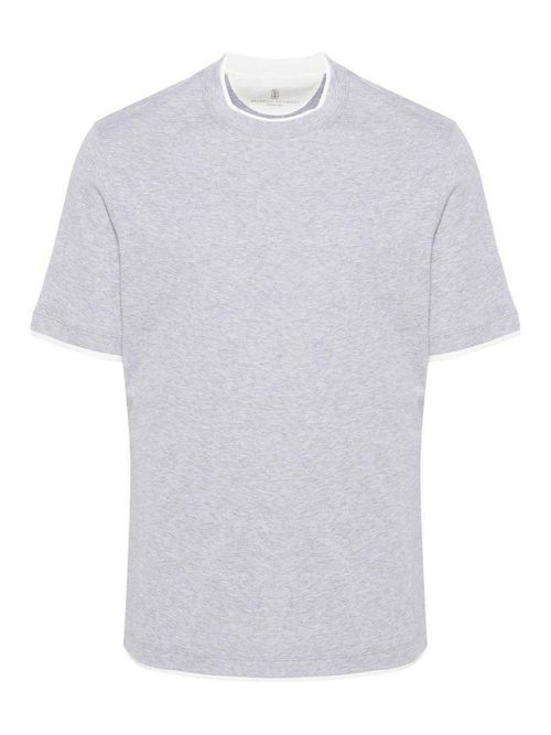 T-Shirt With Faux-Layering