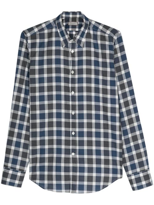 Check-pattern cotton shirt - Blue