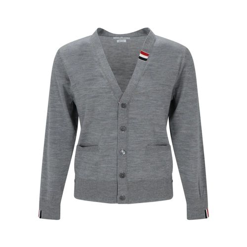 Virgin Wool Cardigan — Gray