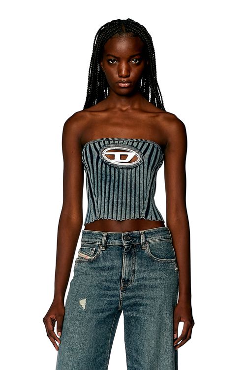 Bouclé bandeau - Tops - Woman - Blue