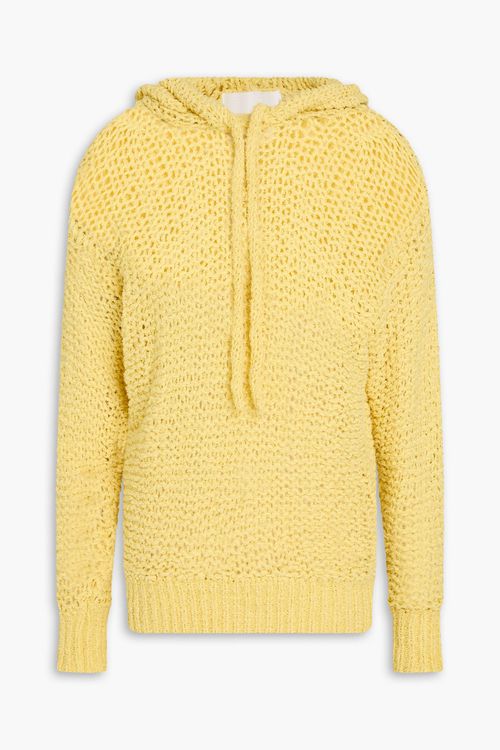 Idony open-knit cotton-blend hoodie - Yellow - FR 34