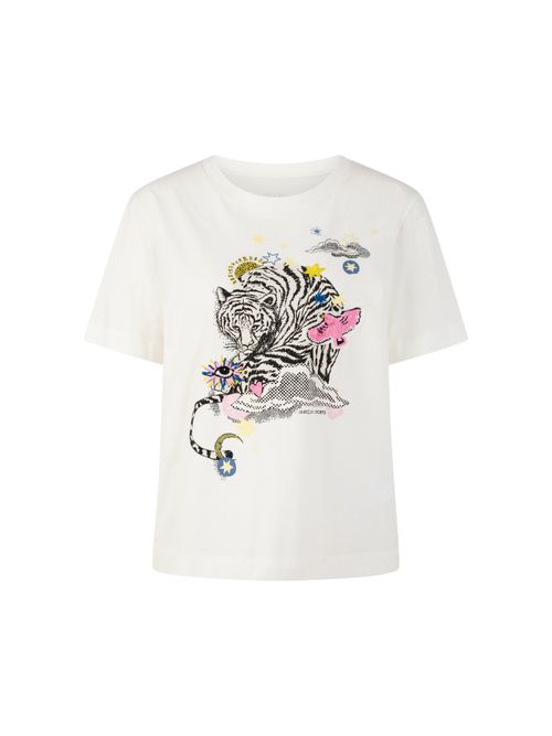 Marc Cain T-shirt with appliqués, white, 42 N