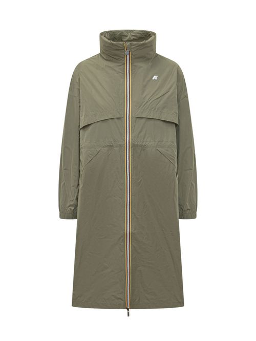 Green Logo Mock Collar Jacket