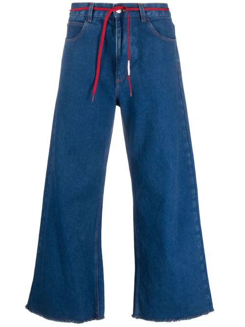 Mid-rise wide-leg jeans - Blue