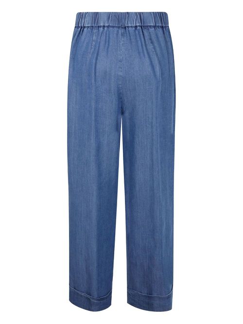 Elasticated-waist trousers - Blue