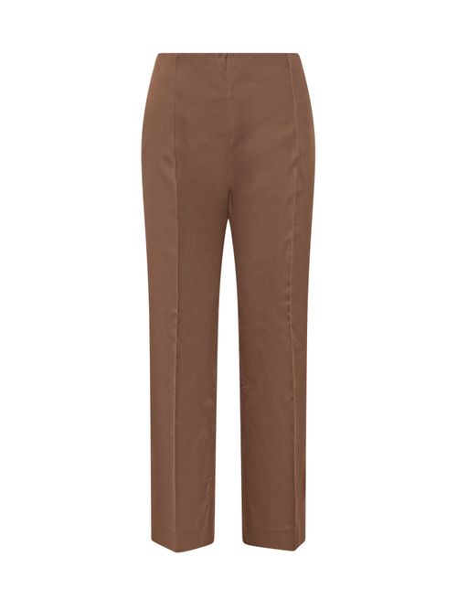 Elegant Straight-Leg Trousers with Front Stitching