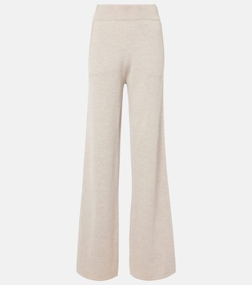 Wilma knitted wool wide-leg pants