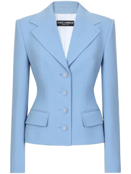 Fitted buttoned jacket - Blue
