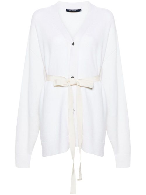 Mask belted cardi coat - Neutrals