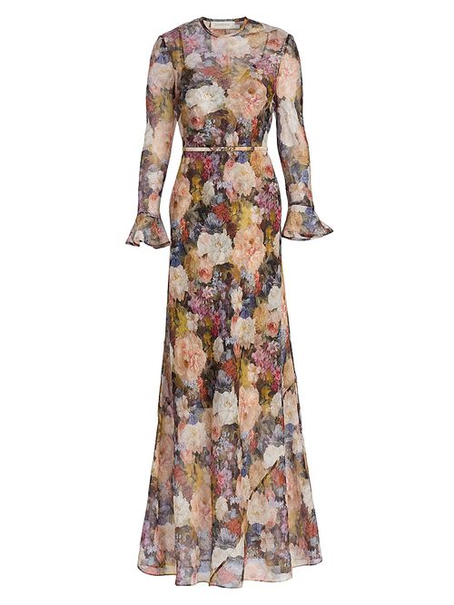 Women's Alchemy Linen-Silk Maxi Dress - Rosette