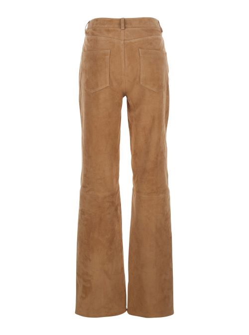 Suede Trousers — Beige