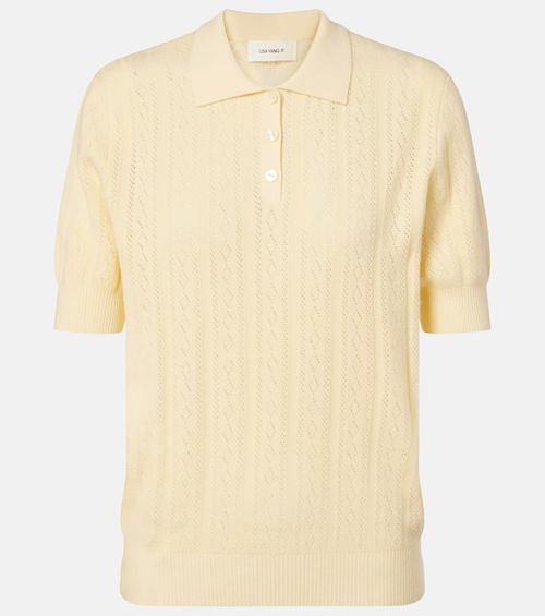 Cristine cotton and cashmere polo sweater