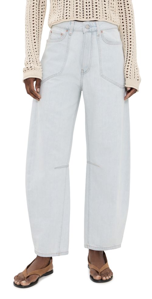 Miro High Rise Barrel Jeans Saltstone
