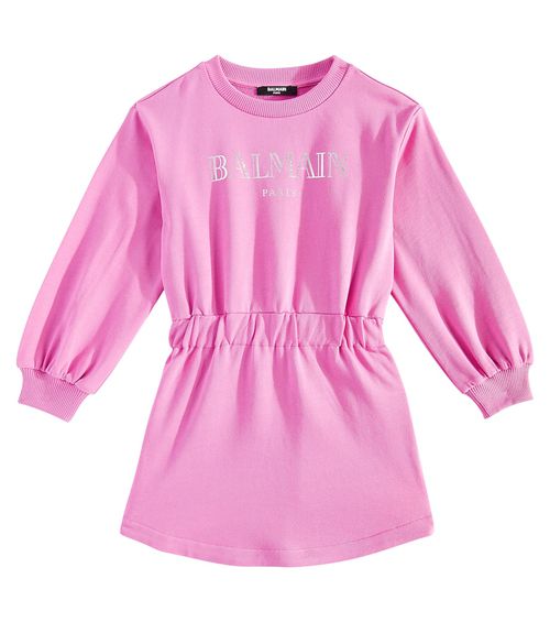 Balmain Kids Cotton wide-leg pants