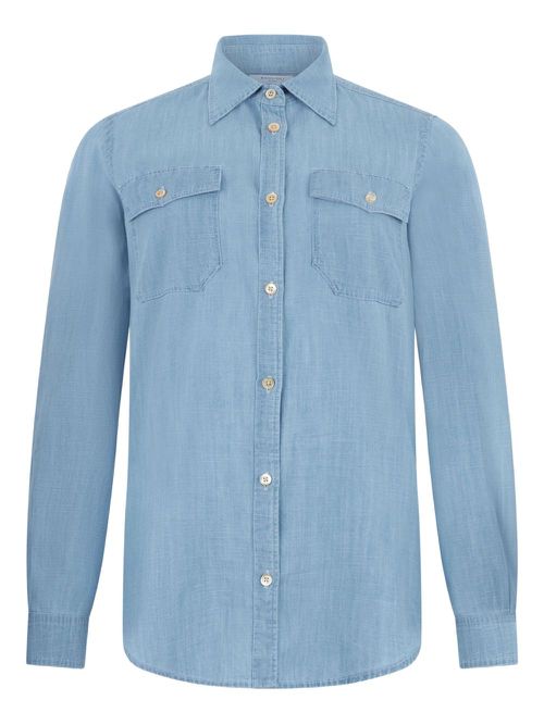 Boglioli button-down denim shirt - Blue