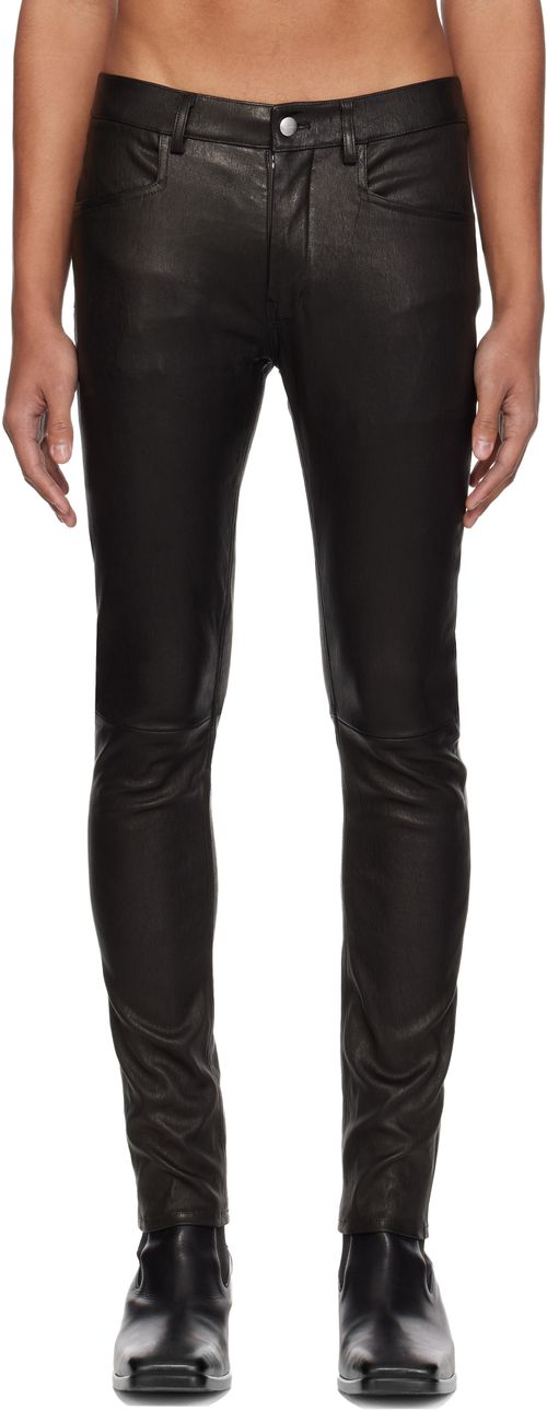 Black Temple Tyrone Leather Pants