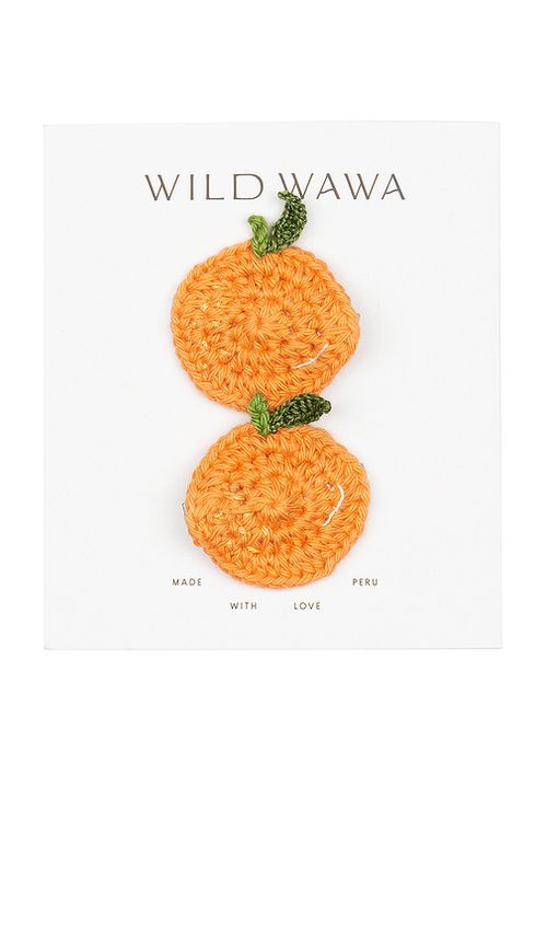 Wild wawa juego de pinzas para crochet en color naranja a