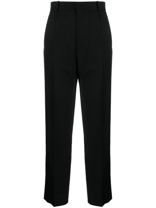 Cropped tailored trousers - Black
