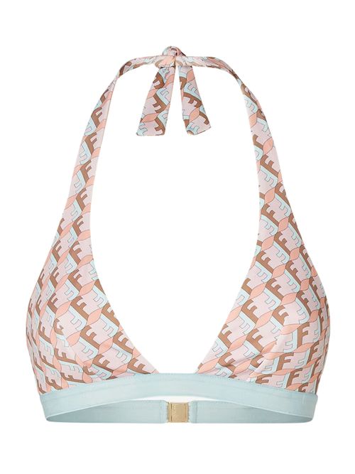 FF Waves Triangle Bikini Top with Lace-Up Details