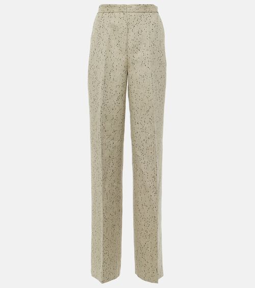 Laski hemp-blend wide-leg pants