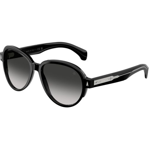 Moncler Unisex Moncler ME6005 SWANSPAN 30013C Gafas de sol Acetato Negro Gris Piloto Normal Matizado