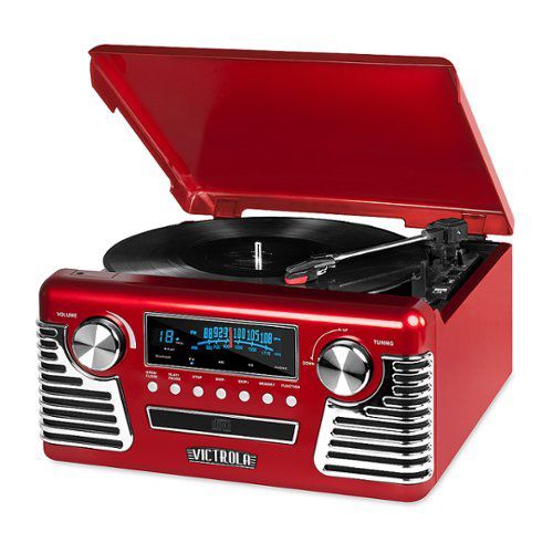 50's Bluetooth Stereo Audio System - Red