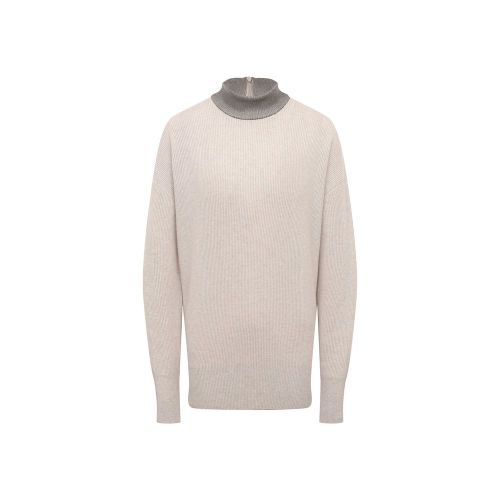 Cashmere Turtleneck Sweater — Beige