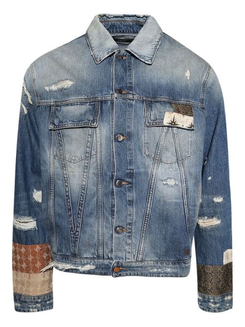 AMIRI MA Quad patchwork denim jacket - Blue