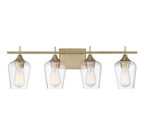 Savoy House Octave 4-Light Bathroom Vanity Light in Warm Bras