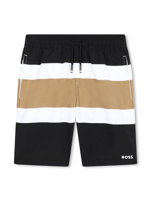 Colour-block swim shorts - Black