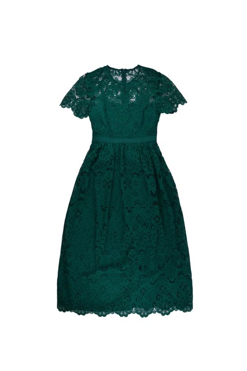 Guipure Lace Midi Dress