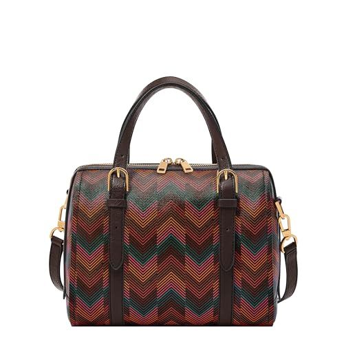Fossil Women's Carlie Coated Canvas Mini Satchel Purse Handbag