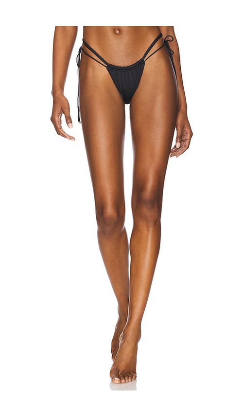 Sommer Swim Farrah Bikini Bottom in Black. -  S also in L