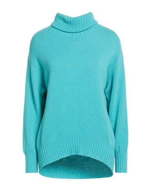 Woman Turtleneck Turquoise Size M Cashmere