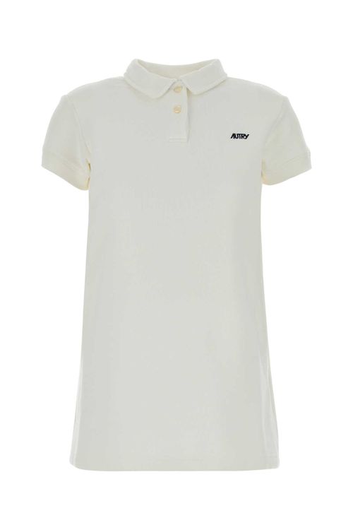 White Cotton Polo Dress