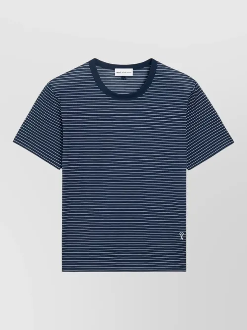 Ami Paris - short sleeves striped t shirt round neck