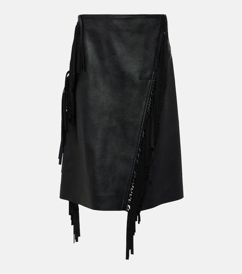 Alter mat faux leather midi skirt
