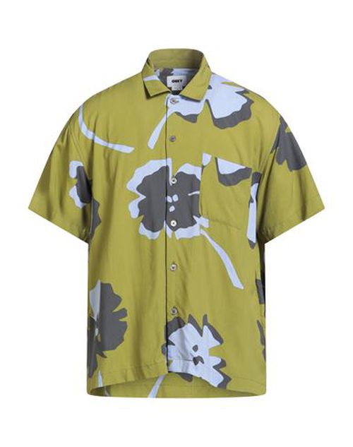 Man Shirt Military green Size M Viscose