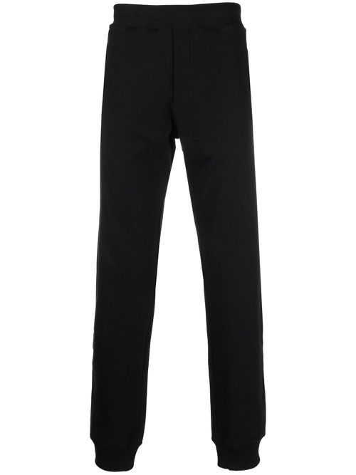 Logo-print cotton track pants - Black