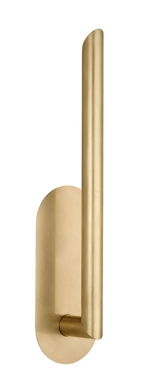 Hand Rubbed Antique Brass LED Wall Sconce from the Fielle Collection