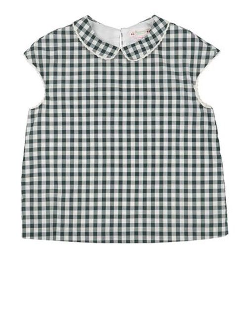 Kid Girl Top Dark green Size 12 Cotton