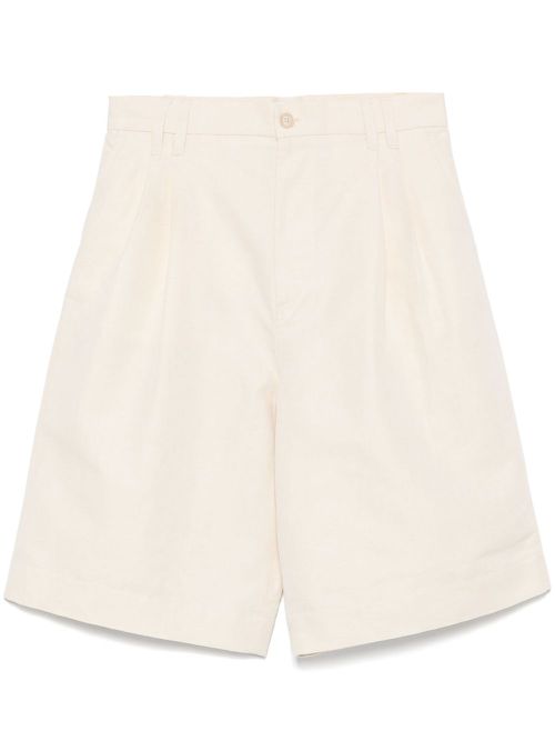 Linen And Cotton Blend Shorts