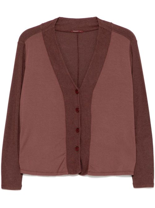Panelled cardigan - Red