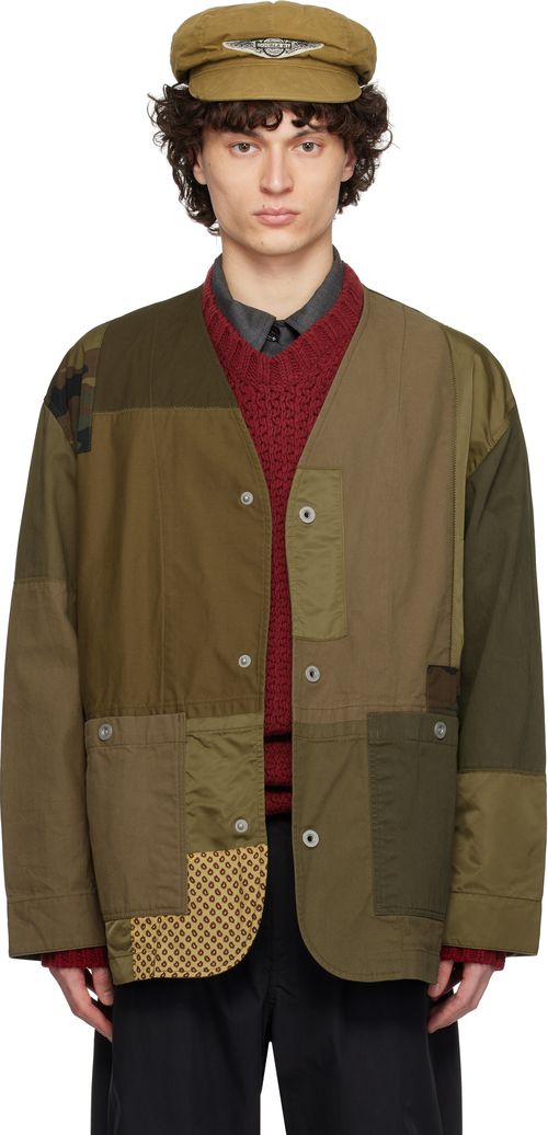 Comme des Garçons Homme Khaki Multi Fabric Mix Jacket