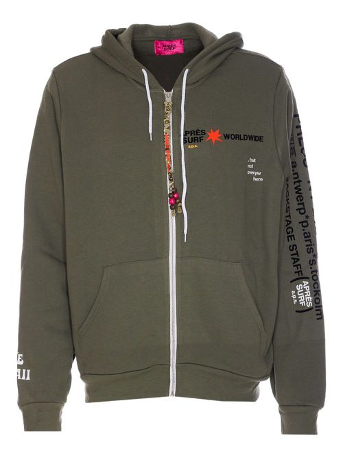 Pret A Surf logo-print hoodie - Green