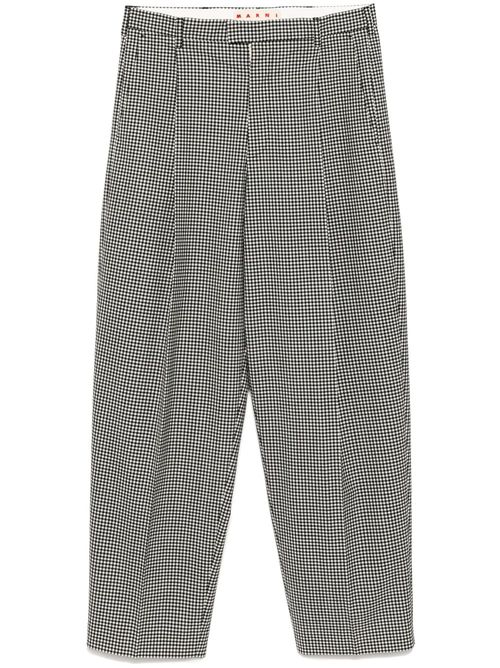 Checked trousers - Black