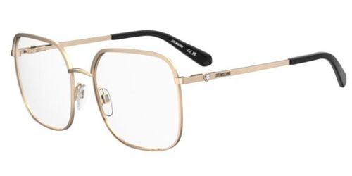 Moschino Love MOL642 000 Women's Eyeglasses Gold Size 56 - Blue Light Block Available